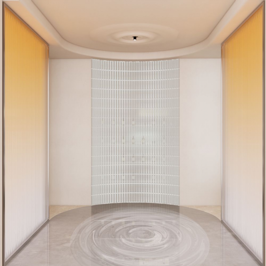 雨天即景-漸層玻璃設計