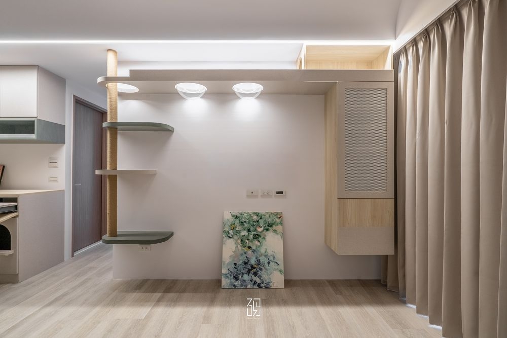 森系貓宅-電視牆