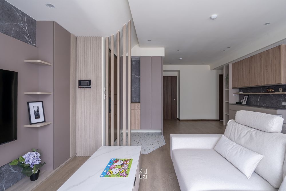 奶油弧光-客廳空間