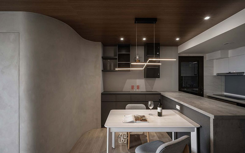 木紋貼膜與系統板天花板