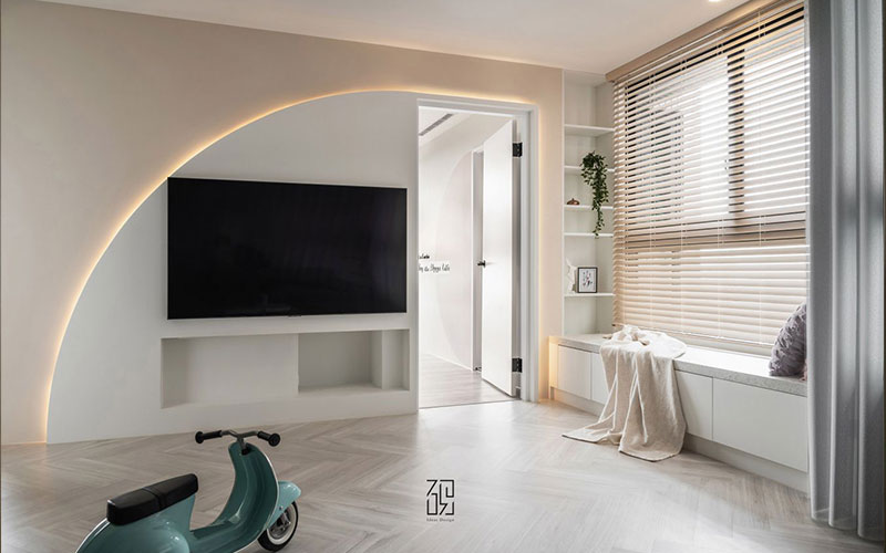 電視牆弧形造型